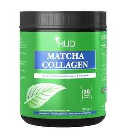 Matcha Kolajen (Tip I ve Tip III) ve Yeşil Çay Ekstresi 300 G (30 Günlük Porsiyon) - Hud