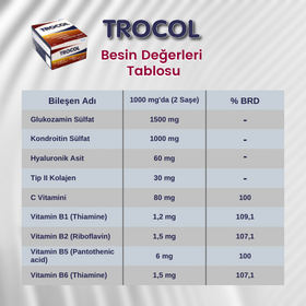 Trocol Glukozamin Kondroitin Kolajen 60 Saşe (300 gr) - 2